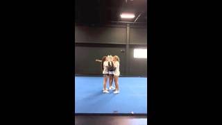 Elite Cheerleading Stunt Progression Log Roll Drill [upl. by Akoyn254]