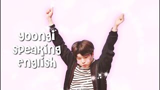 Yoongi Suga speaking English ❤︎ [upl. by Anilys]