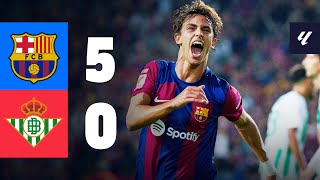 BARÇA 50 BETIS  LALIGA 202324 MD5 [upl. by Yelyak]