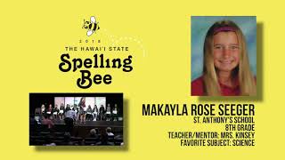 Kamaaina Kids 2018 Spelling Bee [upl. by Moises]