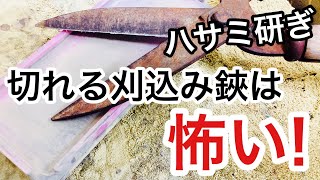 【刃物研ぎ】刈込みバサミの研ぎ方♪汚れを落として研ぐ！ Sharpening [upl. by Nevag]