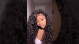 Installing glueless lace front wigs curly iseehair gluelesswiginstall fyp viralshorts wigs [upl. by Avat68]