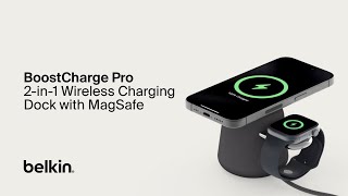 BoostCharge Pro 2in1 Wireless Charging Dock with MagSafe 15W [upl. by Bonnee]