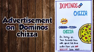 Advertisement on Dominos chizza Project workDominos pizza saanviuniqueartandcraft7550 [upl. by Eiser97]