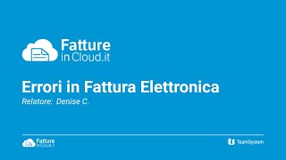 Errori in fattura elettronica notifiche di scarto e stati Webinar [upl. by Enailuj]