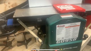 Grizzly 8”planerjointer combo and grizzly 1 12 hp wall mount dust collector review [upl. by Ibocaj594]