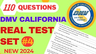 California DMV Knowledge Practice Test 2024  SET 4  DMV Permit Practice Test 2024  110 questions [upl. by Down]