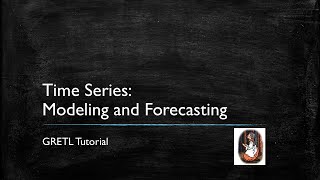 Gretl Tutorial 6 Modeling and Forecasting Time Series Data [upl. by Heda]