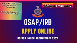 How to Apply Online for Odisha Police Constable Recruitment 2024 [upl. by Debi]