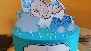 Christening CakeSimple Cake Christening [upl. by Yekcaj]