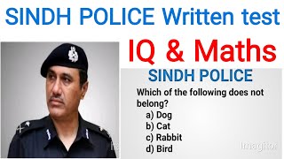 IQ amp Mathematics Important MCQs for SINDH POLICE Written test Preparation [upl. by Ahsatin]