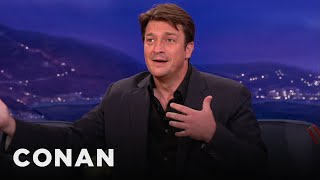 Nathan Fillions Nerd Advice For ComicCon  CONAN on TBS [upl. by Sirahs]