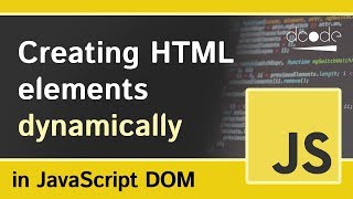 DocumentcreateElement  Javascript DOM [upl. by Benioff661]