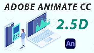 ADOBE ANIMATE CC 2024 TUTORIAL  25D ANIMATION  HTML5 ANIMATED BANNER [upl. by Rolandson]