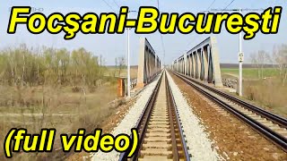 Focsani  Bucuresti  full rear view  train ride  Zugfahrt  romanian routes [upl. by Lambertson630]