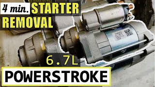 BEST EXPLAINED 67L POWERSTROKE STARTER MOTOR REMOVAL  In Details  Ford Super Duty 20112017 [upl. by Faythe]