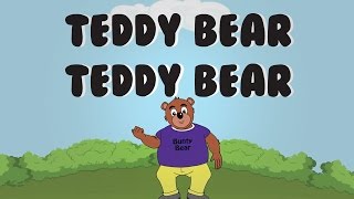 Teddy Bear Teddy Bear Turn Around with Lyrics  Animated Nursery Rhyme [upl. by Ardnaeed]