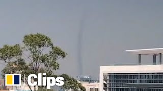 Waterspout spotted over Hong Kong’s Victoria Harbour [upl. by Thackeray580]