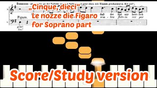 Le nozze di Figaro „Cinque dieci venti“ for Soprano  Karaoke  Study version [upl. by Halsy660]