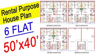 50X40 House Plan For Rent Purpose  Rent Purpose House Plan  Rent House Design [upl. by Ennaid]