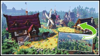 Medieval Village Transformation  Minecraft Timelapse [upl. by Annas]