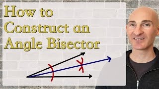 Angle Bisector How to Construct Using Compass Geometry [upl. by Otreblif]