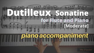 Dutilleux  Sonatine for Flute and Piano Piano Accompaniment Moderate [upl. by Vivien]