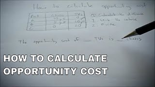 How to calculate opportunity costs [upl. by Bannerman]