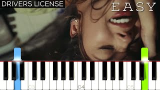 Olivia Rodrigo  drivers license  EASY Piano Tutorial [upl. by Ayo]