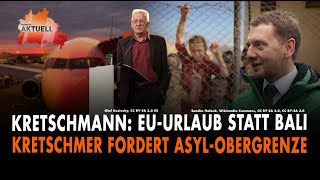 Kretschmann EU  Urlaub statt Bali  Kretschmer fordert AsylObergrenze [upl. by Eiramlatsyrk997]