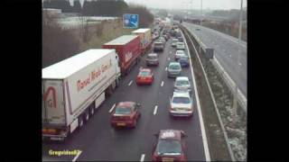 Channel Tunnel Travel Chaos on M20 Motorway December 19th 2009 [upl. by Neelyt]