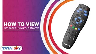 Tata Sky  How to view messages using the remote [upl. by Meaghan945]