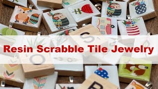 Simple Resin Jewelry Craft  Scrabble Tile Charms [upl. by Iruahs108]