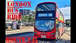 London Bus RideRoute 245 in Full 4K  Alperton Sainsburys to Golders Green  Full Route Visual [upl. by Whall]