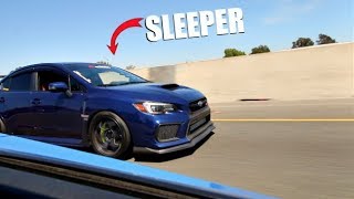 SLEEPER 800HP Subaru STI Vs 800HP EVO X  Comparison [upl. by Alehc]