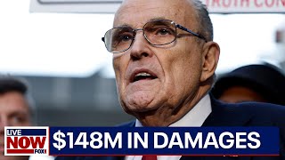 Rudy Giuliani defamation case Giuliani must pay 148 million to GA poll workers  LiveNOW from FOX [upl. by Madancy]