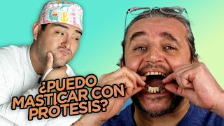 ¿SE PUEDE MASTICAR CON LA PRÓTESIS DENTAL PUESTA ¿O HAY QUE QUITÁRSELA 😐 [upl. by Thomson871]