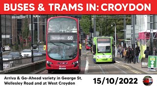 London buses amp trams in Croydon 15102022 [upl. by Pattani293]