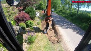 Hitachi ZX1405 with Rototilt Another cable ditch [upl. by Francine235]