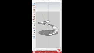 Escalera de Caracol en Sketchup El Secreto shorts [upl. by Samalla]