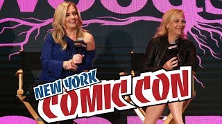 Melissa Joan Hart amp Paula Hart Talk New Movie quotThe Watcher In The Woodsquot  NEW YORK COMIC CON 2017 [upl. by Ateiram]