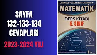 6 SINIF MATEMATİK KİTABI SAYFA 132133134 CEVAPLARI [upl. by Ecinreb]