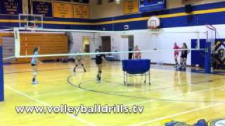 Volleyball Drill the best defense drill youll ever play [upl. by Ettenwahs]