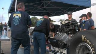 2011 Bakersfield March Meet Nostalgia Top Fuel Final Round Warm Ups [upl. by Aikenat]