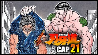 HANAYAMA SUPERA A MUSASHI MIYAMOTO  BAKI HANMA TEMP 4 CAPITULO 21 SAGA DE MUSASHI [upl. by Clovis]