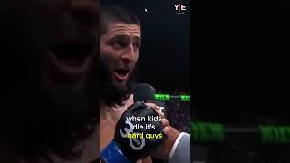 Khamzat Chimaev Emotional Speech After UFC 294 WIN on PALESTINE ufc [upl. by Carrington]