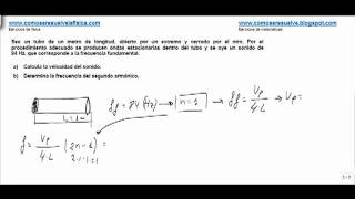 Fisica fenomenos ondulatorios ondas estacionarias frecuencia fundamental en un tubo [upl. by Enyar229]