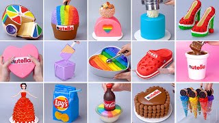 1000 Oddly Satisfying Rainbow Cake Decorating Compilation  So Yummy Chocolate Cake Hacks Tutorials [upl. by Drawdesemaj]