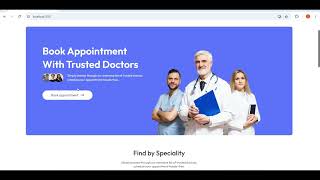 doctor appointment booking website using in Reactjs shorts skills coding responsivewebsite [upl. by Rot]