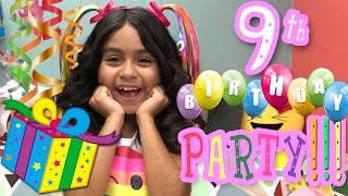 Evangeline 9th Birthday Party  VLOG IT  GEM Sisters [upl. by Pejsach]